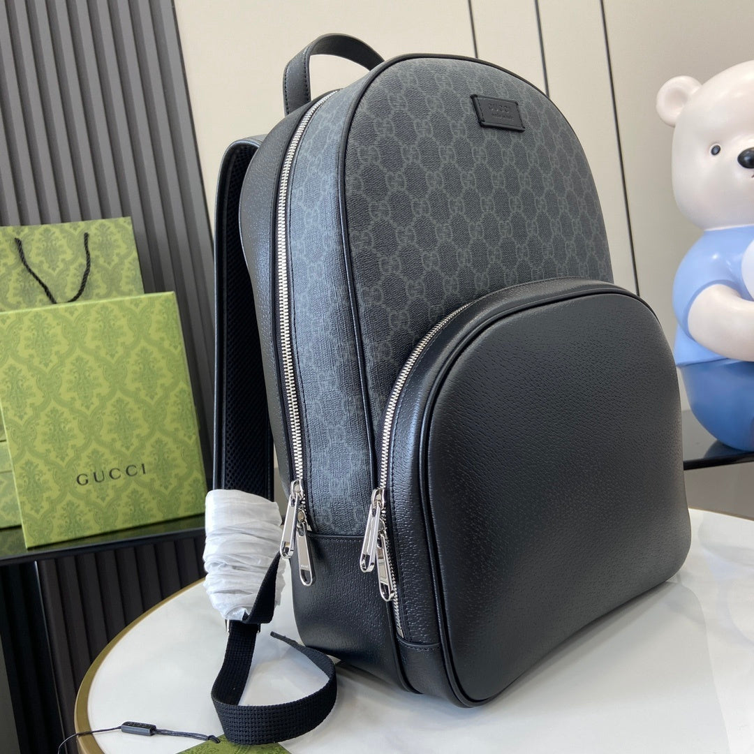 Gucci Medium GG Supreme Backpack Black