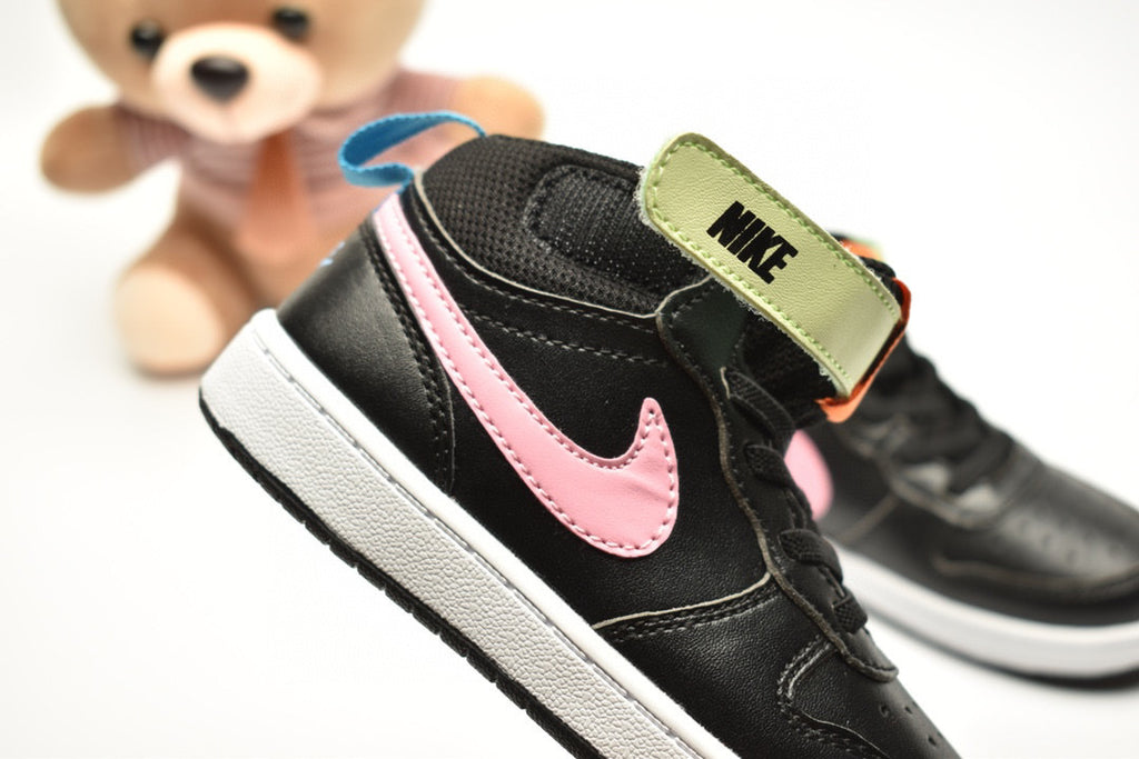 Nike Court Borough Mid 2 Black / Pink Infantil