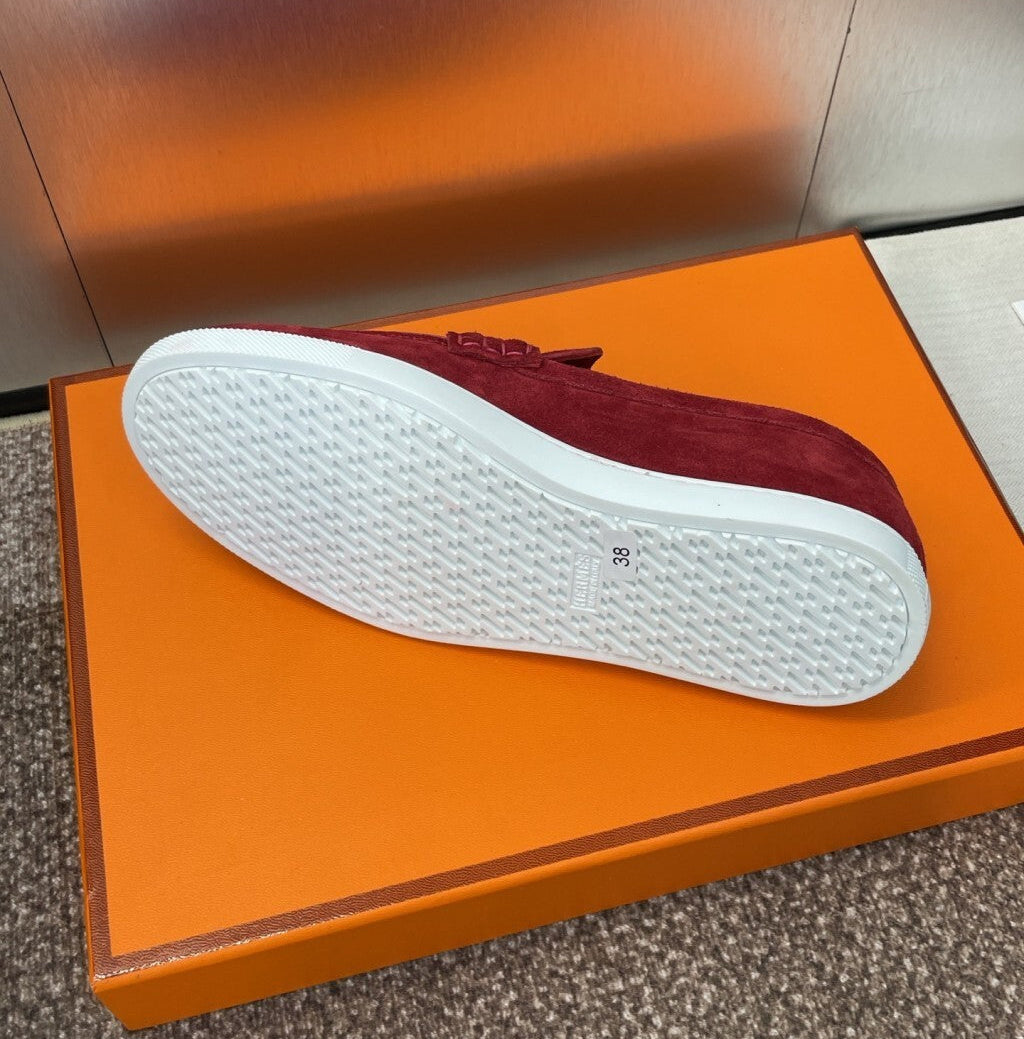 Hermes Loafer Wine red
