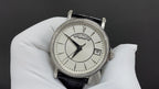 Patek Philippe Calatrava "Officer's Case" Silver Opaline Dial Bracelet Black