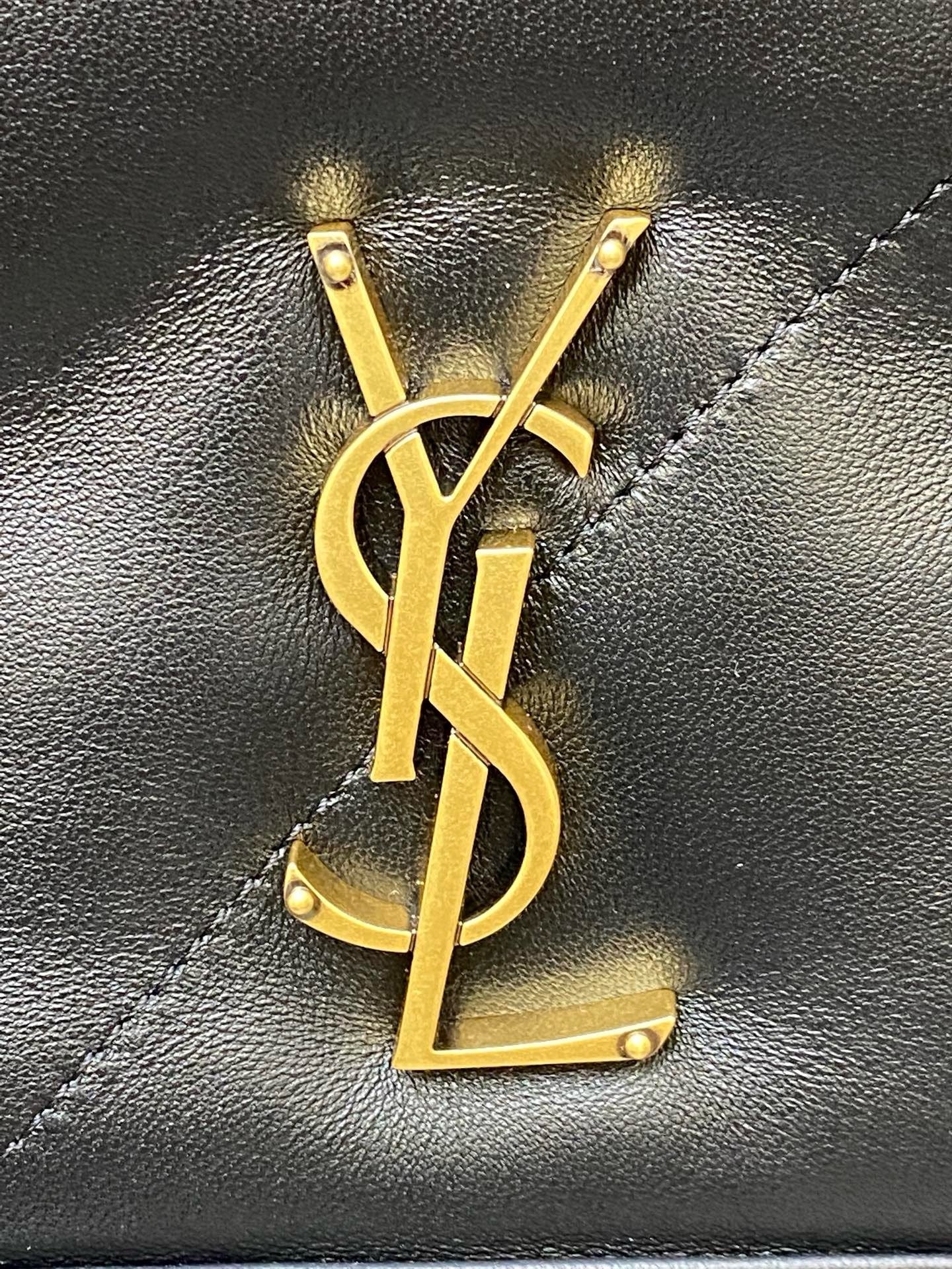 Saint Laurent Jamie 4.3 Shopping Tote Black Gold With Pouch