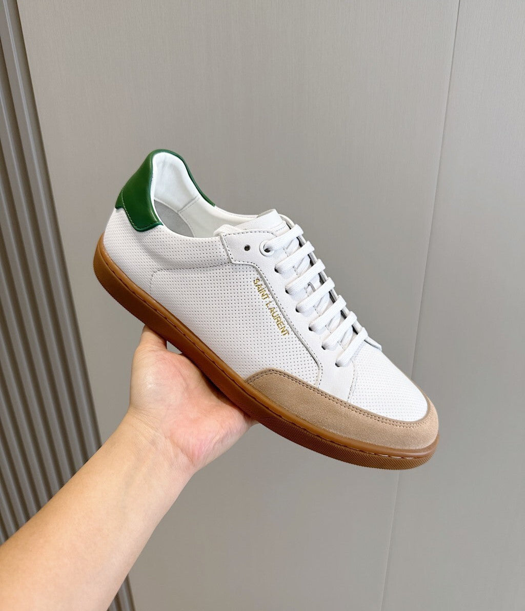 TÊNIS YVES SAINT LAURENT MESH AND LEATHER SNEAKERS LACE-UP