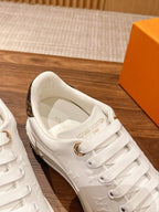 LV Time Out Debossed Monogram Signature White