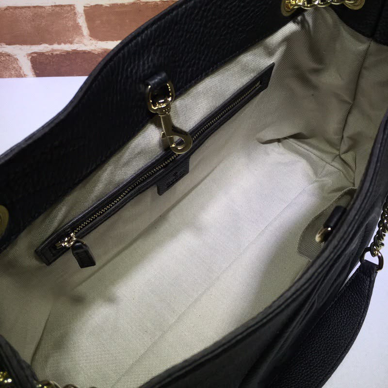Gucci Soho Chain Tote Bag Black
