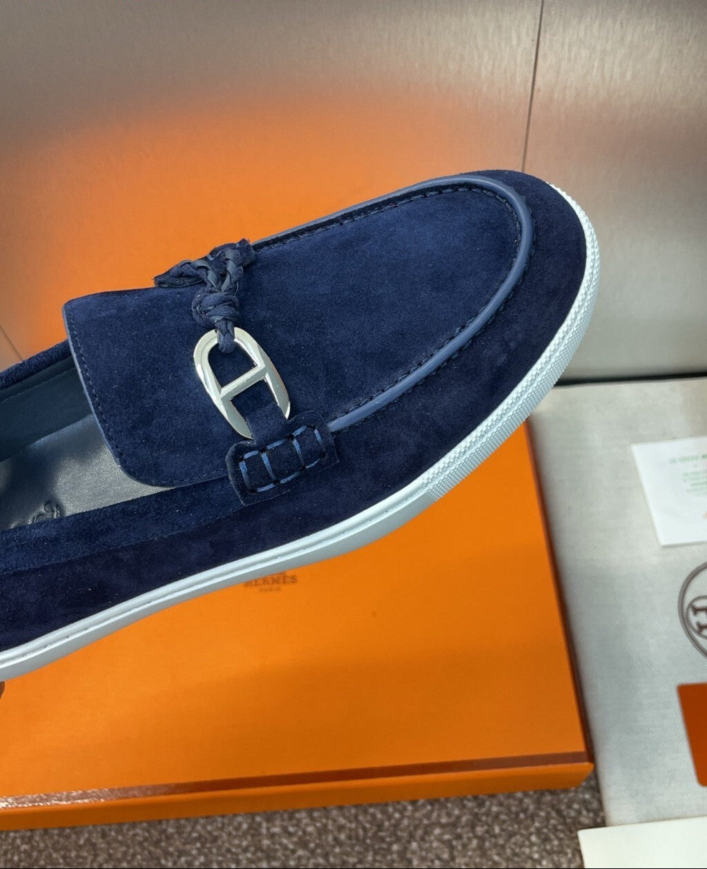 HERMES LOAFER Dark Blue