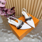 Louis Vuitton LV Vibe Slingback Pumps White