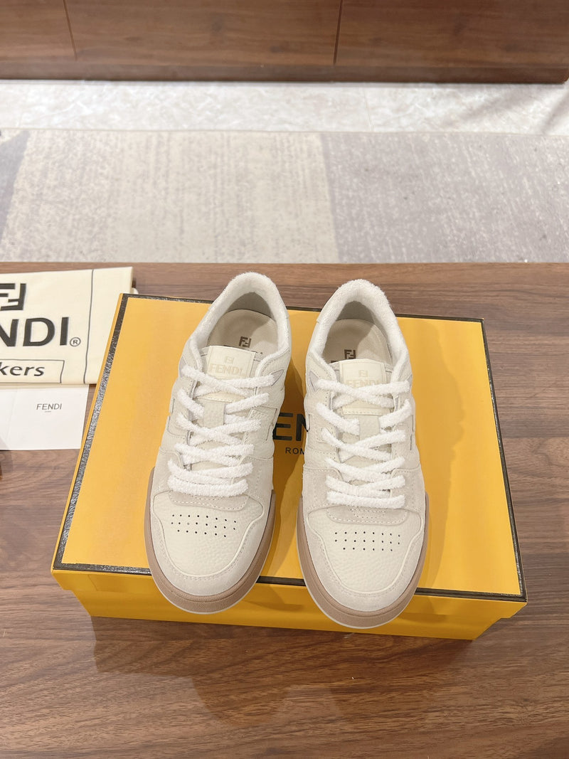 Fendi Match sneakers in white brown
