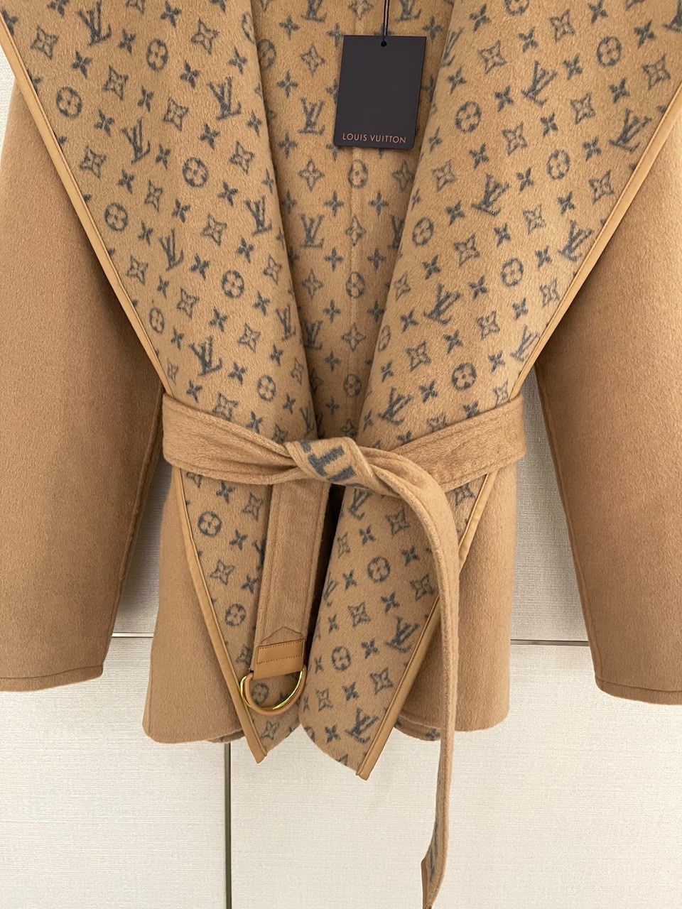 Louis Vuitton Belted Short Wrap Pea Coat