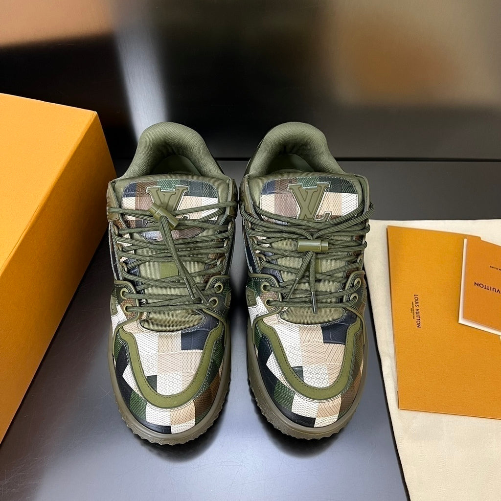 Louis Vuitton LV Trainer Maxi Sneaker Green Damoflage Damier