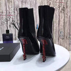 bota de cano curto Saint Laurent red