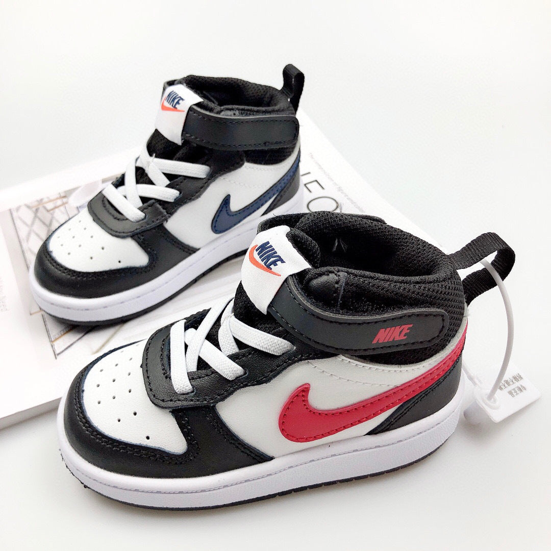 Nike Court Borough Mid 2 Infantil Branco Preto Vermelho