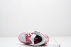 Air Jordan 1 Mid white and pink infantil