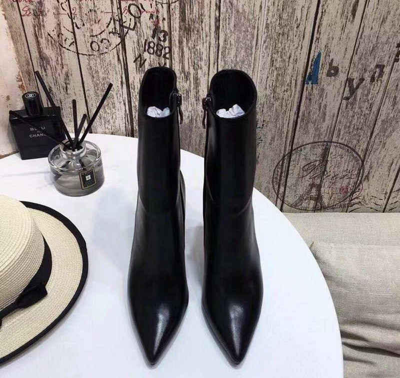 bota de cano curto Saint Laurent Opyum black
