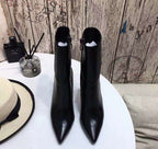 bota de cano curto Saint Laurent Opyum black