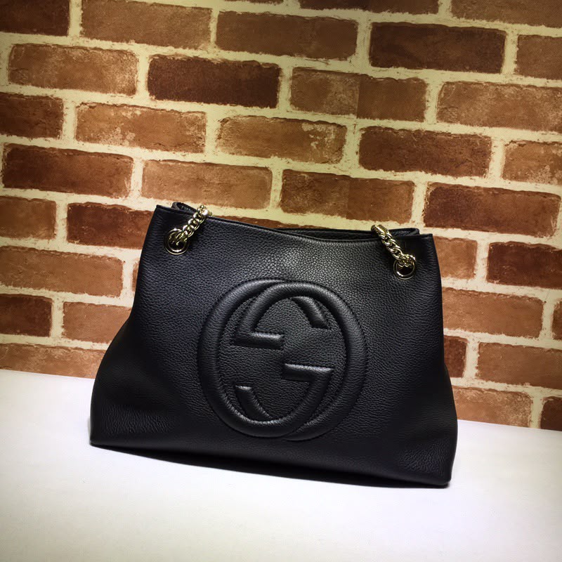 Gucci Soho Chain Tote Bag Black