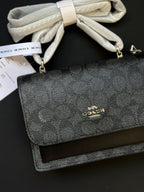 Coach Mini Klare Crossbody Bag Black Ferragens Douradas