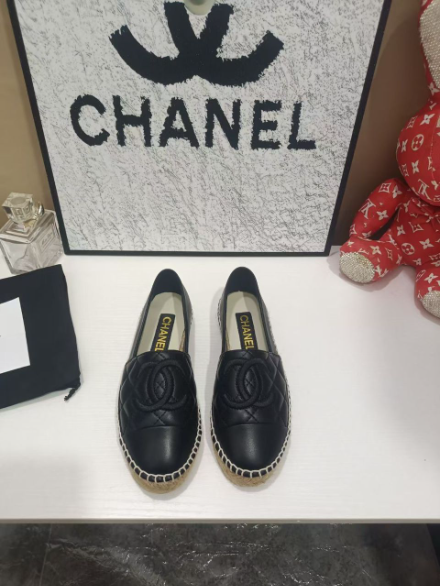 Espadrilles Chanel Lambskin Black