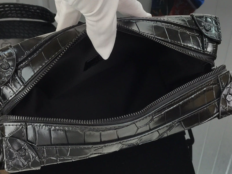 Lv Alligator Mini Soft Trunk Black