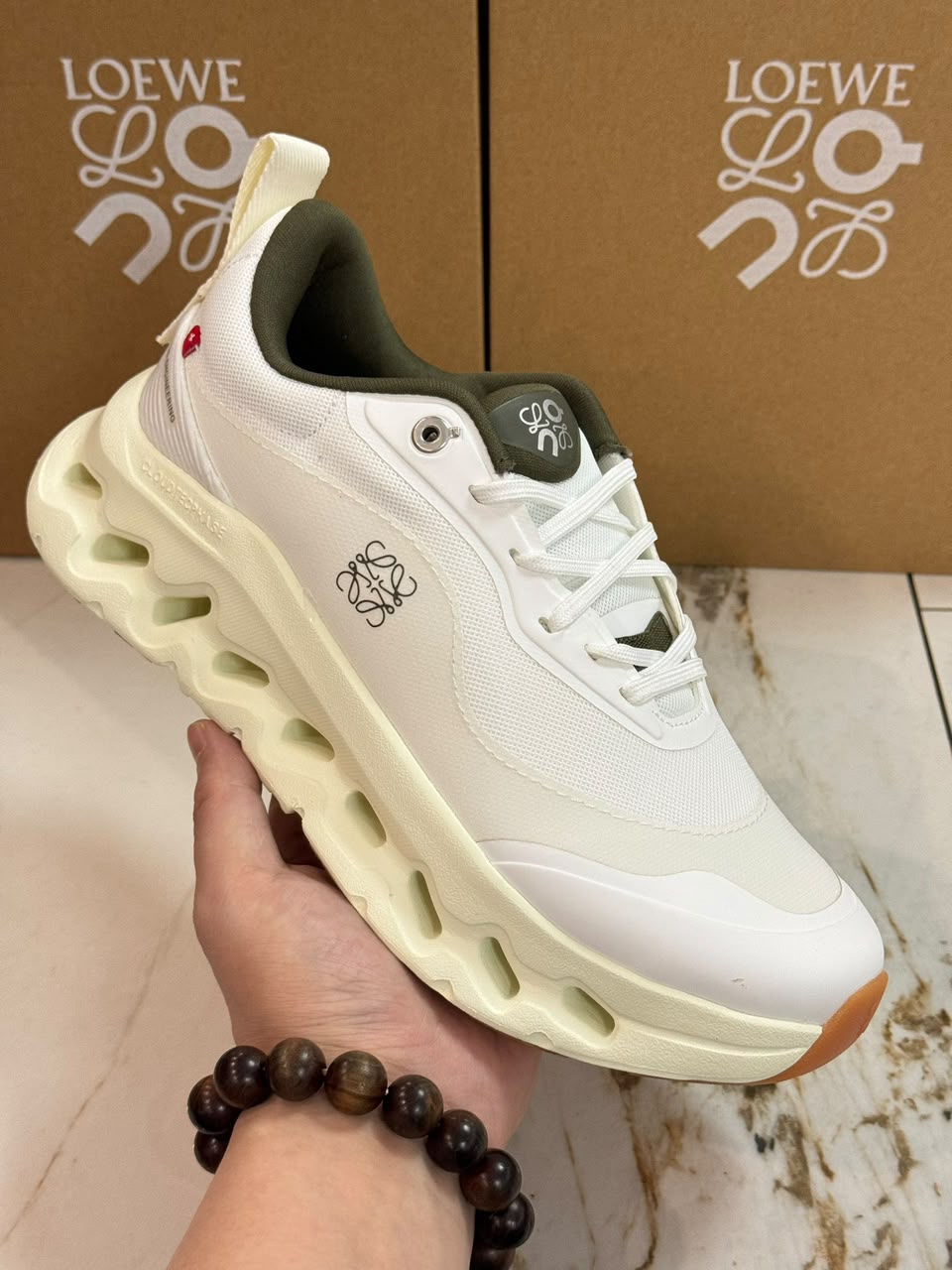 On Cloudtilt 2.0 x Loewe White Khaki