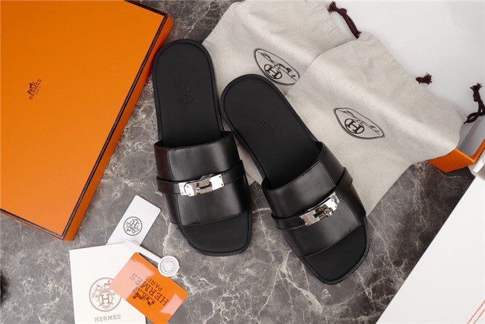 Hermes Gabriel Sandal Noir Preto.