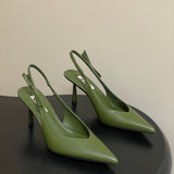Prada  Slingback Pumps  Green
