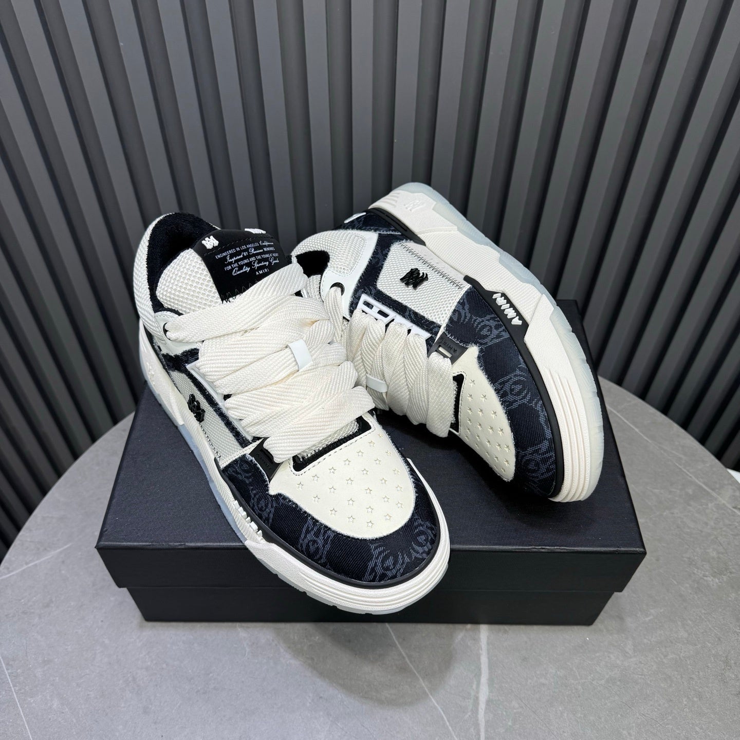 Amiri MA-1 Black Quad Monogram Print .