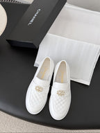 Mocassim Lambskin Ivory white