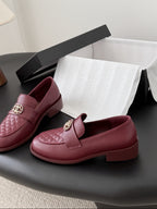 Mocassim Lambskin Ivory red.