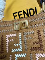 Fendi Peekaboo ISeeU FF Interlace Marrom