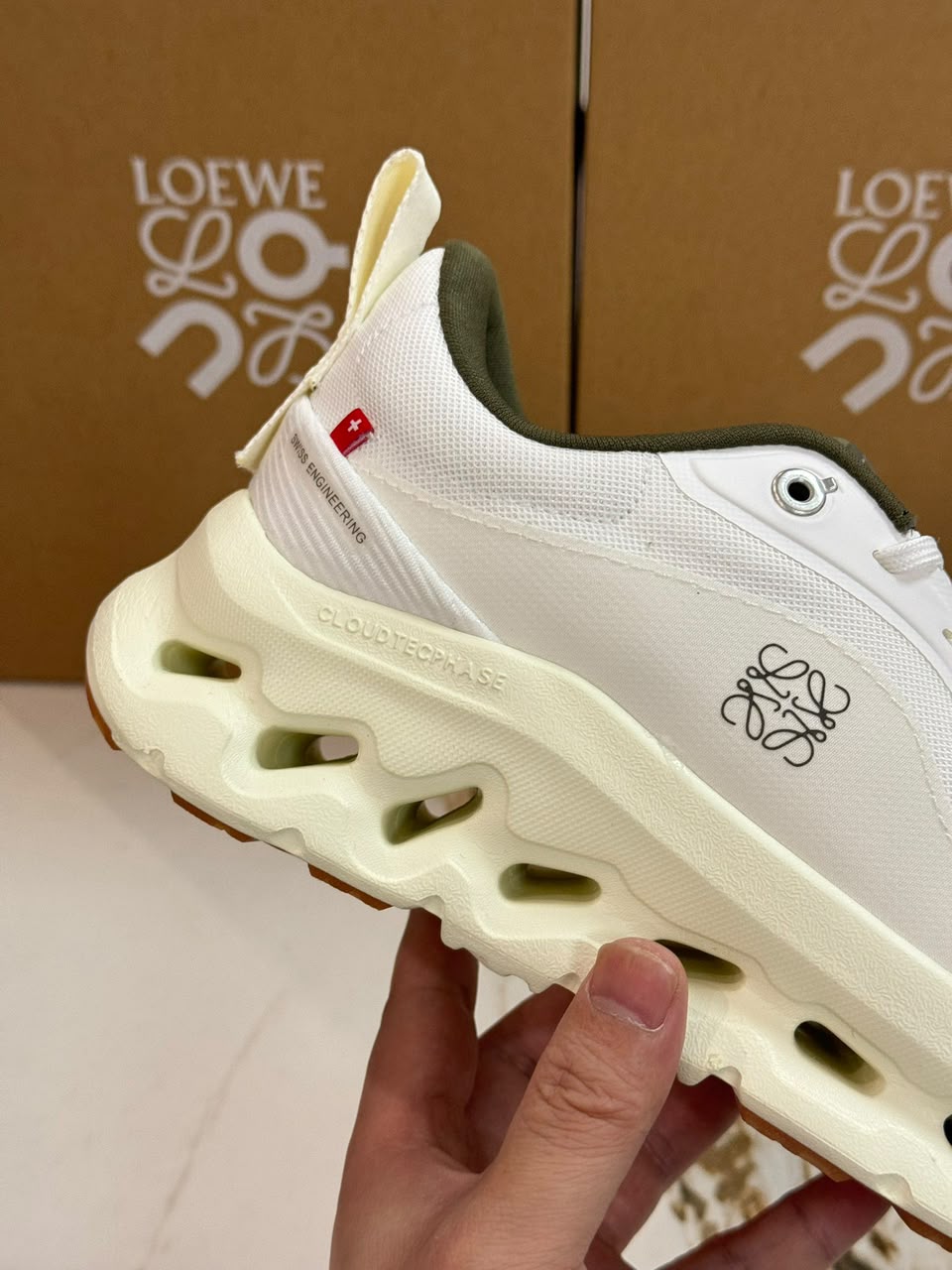 On Cloudtilt 2.0 x Loewe White Khaki