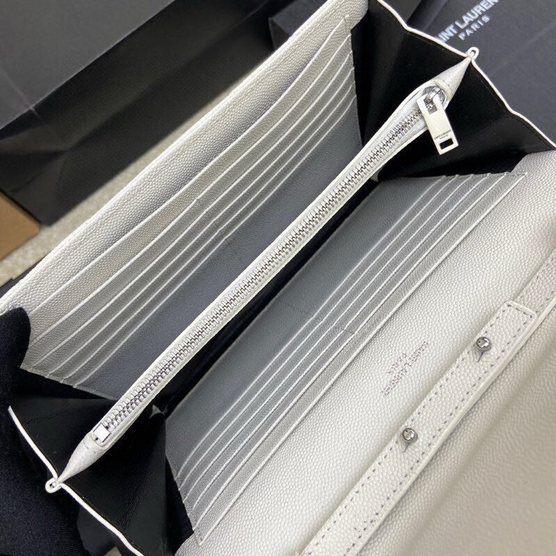 Saint Laurent Shoulder Bag White Ferragens Prata