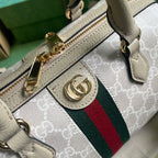 Gucci Ophidia Mini Boston Bag Off-White