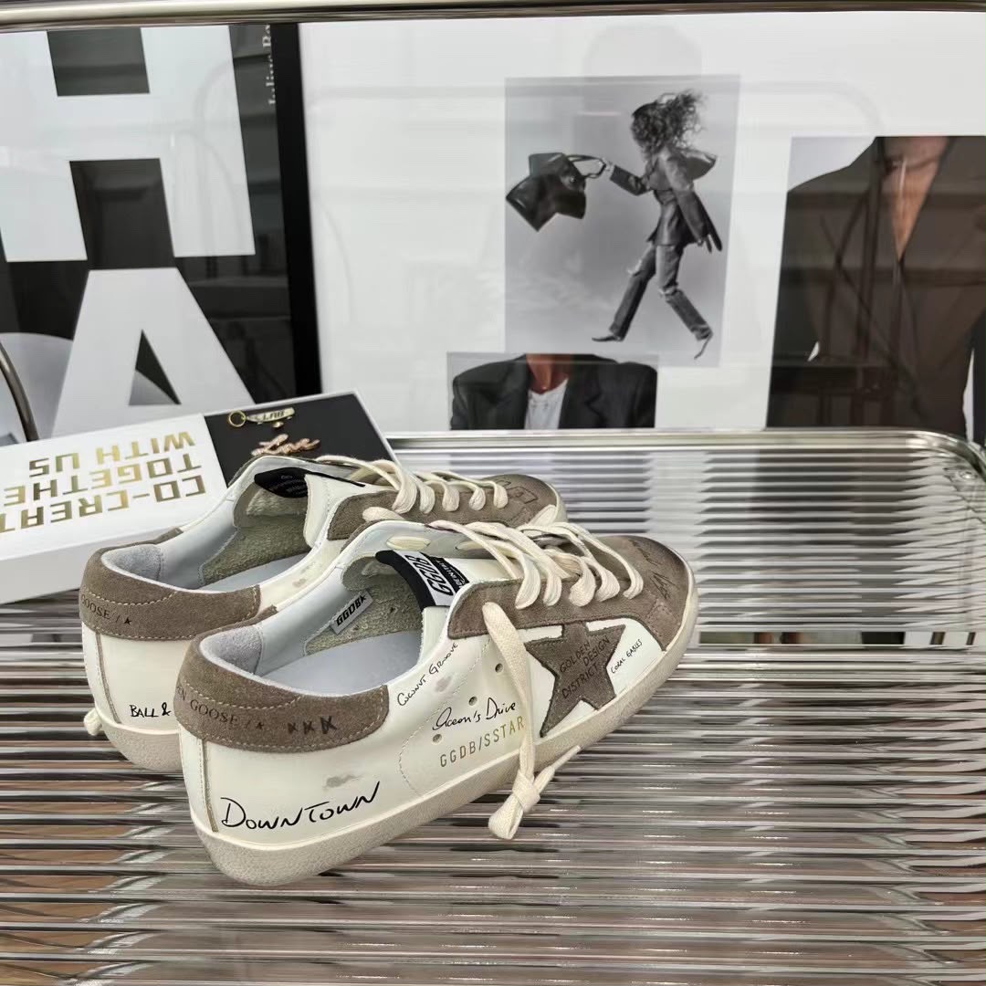 Golden Goose Superstar White Taupe Graffiti