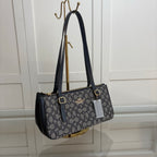 Coach Asher Shoulder Bag em Signature Canvas Grafite