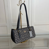 Coach Asher Shoulder Bag em Signature Canvas Grafite