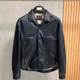 Loro Piana Evandro Calfskin Overshirt Black