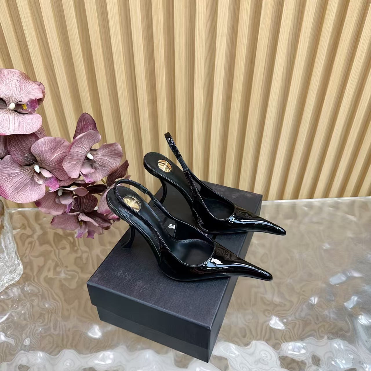Saint Laurent Scarpin Opyum Sandal Black
