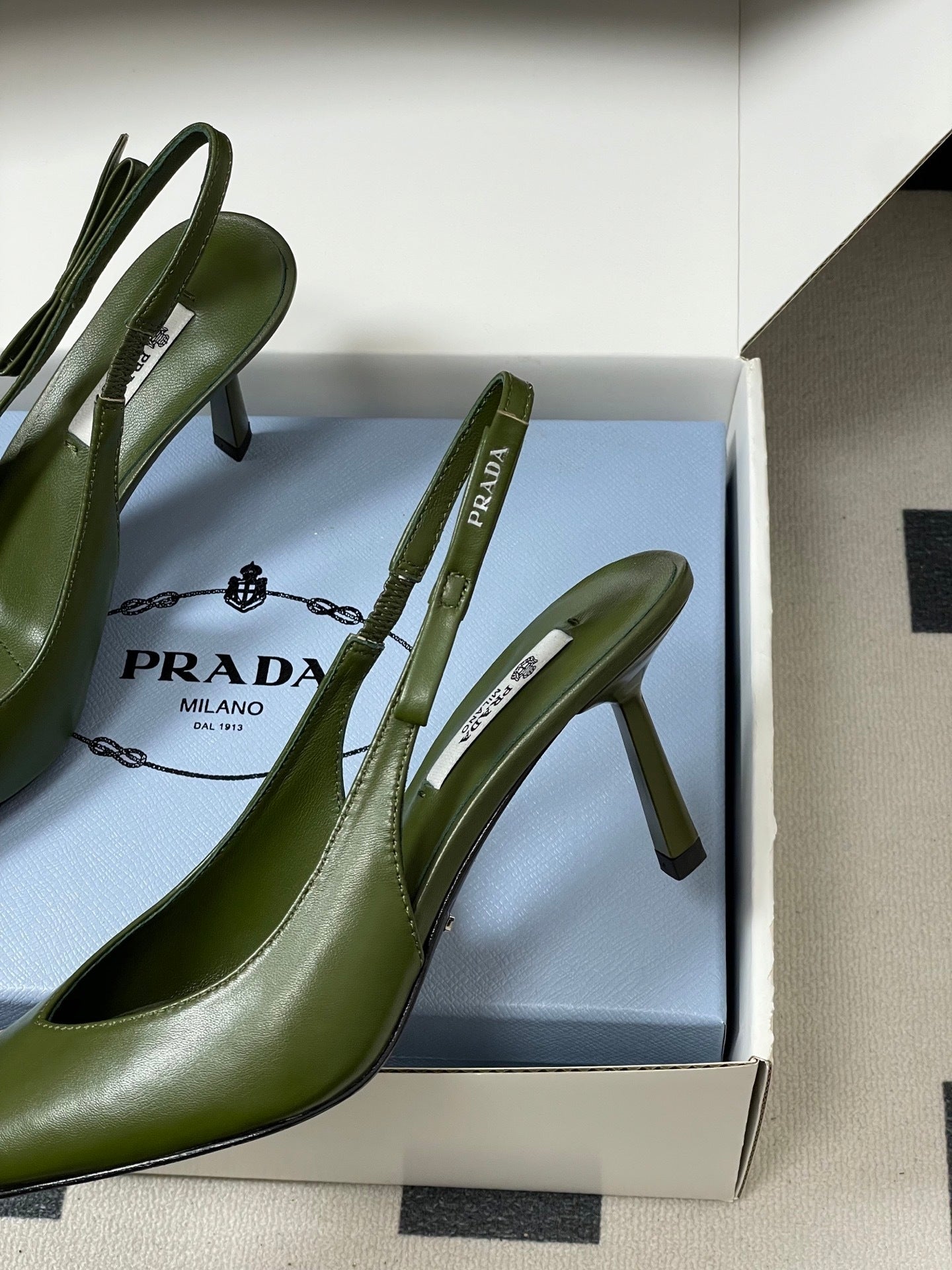 Prada  Slingback Pumps  Green