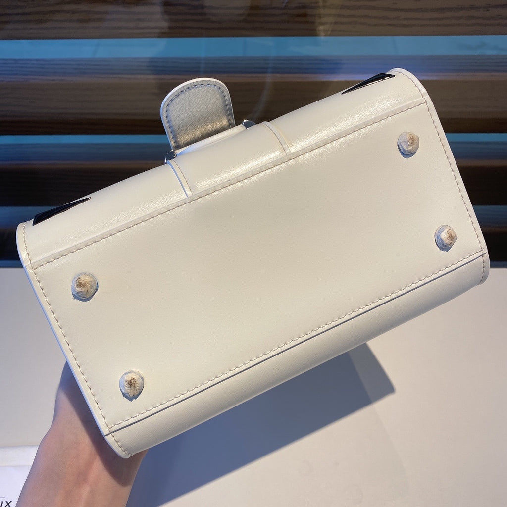 Delvaux Brillant Mini Studs White