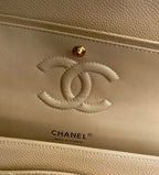Chanel Classic Double Flap Quilted Medium Beige Dark .