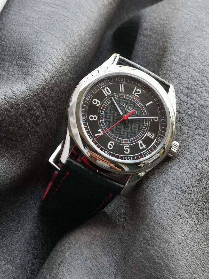 Patek Philippe Calatrava "Ebony" Dark Gray Dial With Red Accents