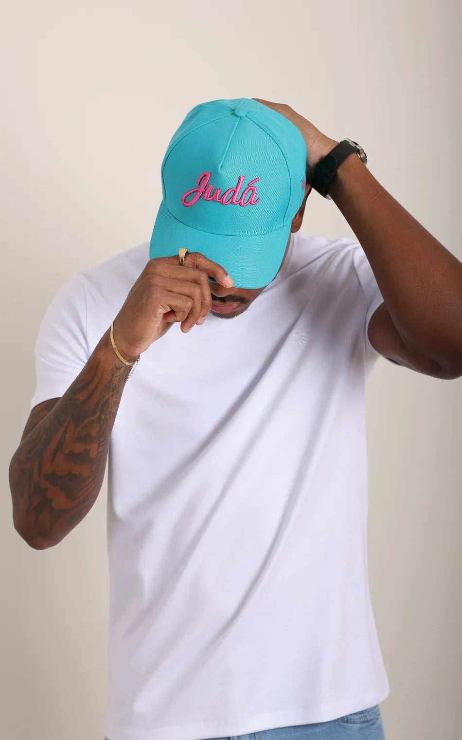 Boné Judá Miami Signature Turquoise & Pink