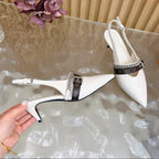 Louis Vuitton LV Vibe Slingback Pumps White