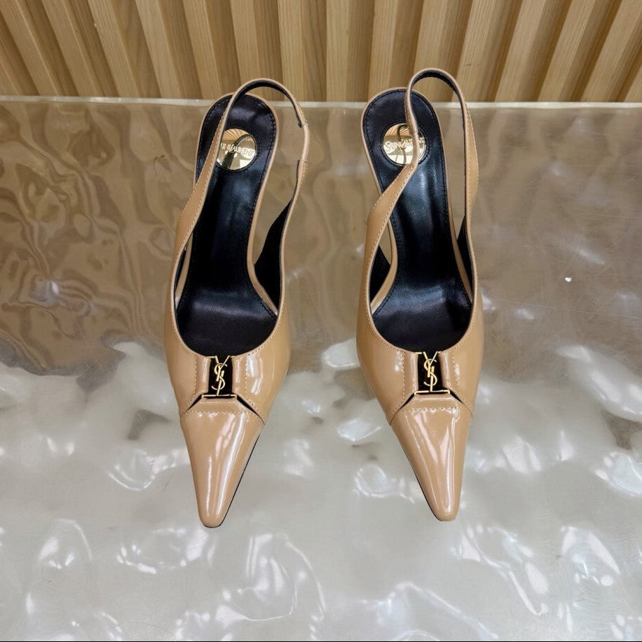 Scarpin Babylone Breteuil Saint Laurent  Beige