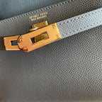 Bolsa Kelly Sellier Mini II Gris Meyer (tamanho 20) .