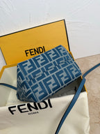 Fendi Roll Tote Mini FF Blue