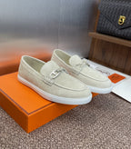 HERMES LOAFER White