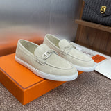 HERMES LOAFER White