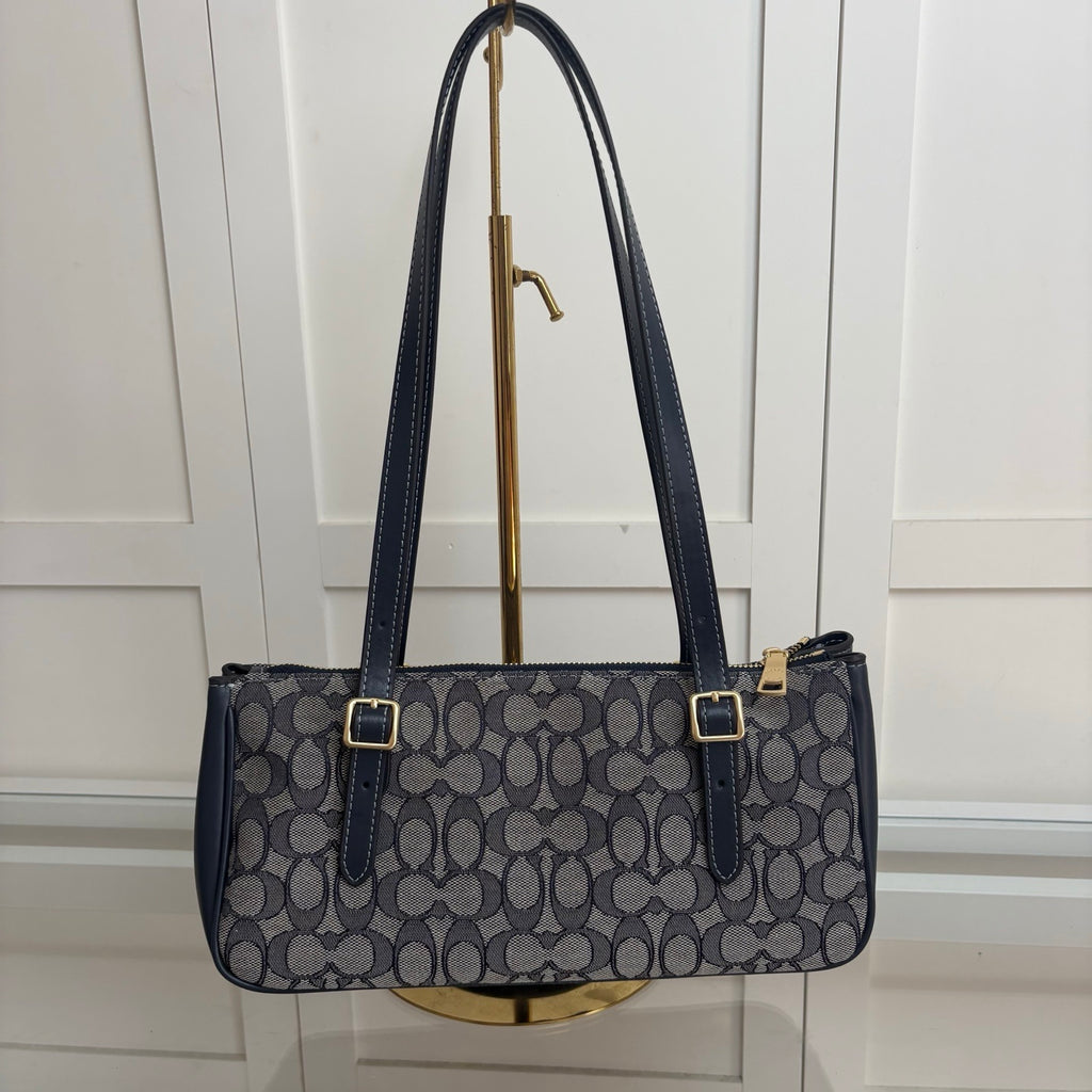 Coach Asher Shoulder Bag em Signature Canvas Grafite
