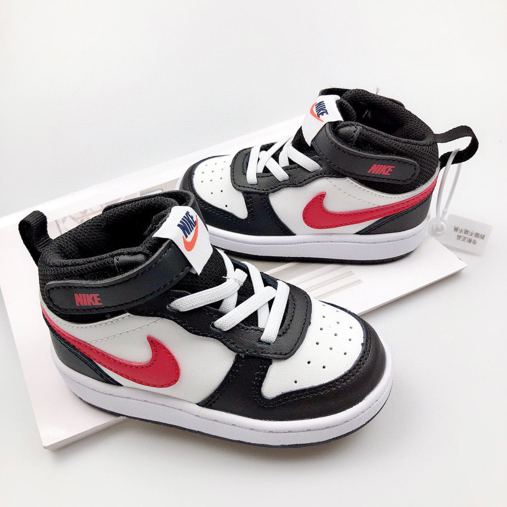 Nike Court Borough Mid 2 Infantil Branco Preto Vermelho